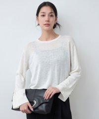 ICB（LARGE SIZE）/【洗える】 リネンレーヨンハイゲージ クロップドプルオーバー/507956928