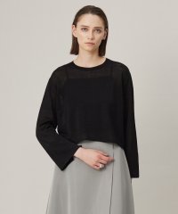 ICB（LARGE SIZE）/【洗える】 リネンレーヨンハイゲージ クロップドプルオーバー/507956928