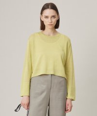 ICB（LARGE SIZE）/【洗える】 リネンレーヨンハイゲージ クロップドプルオーバー/507956928