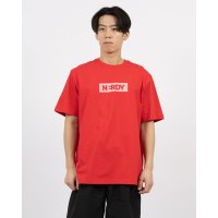 NERDY/ノルディ NERDY BLENK FRAME LOGO S/S T－SHIRT 　ブレンク フレーム ロゴ 半袖 Tシャツ（レッド）/507958309