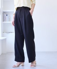 VIS/【新色追加】【美easy】リネンライクワンタックワイドスラックスパンツ【接触冷感/洗える】/507958523
