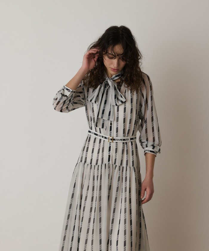 ドレス ロング モード  ワンピース  ストライプグレー trim_ofgrc_item49fd5ab4d44a11e