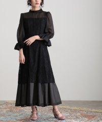 PourVous/プールヴー PourVous 結婚式パーティードレス七分袖とロングレイヤードセレモニーフォーマルオケージョンドレス同窓会 フォーマル ワンピース パーティードレ/507958553