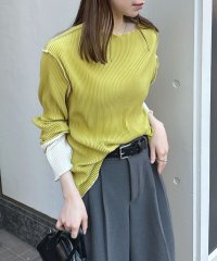 futier land/フューティアランド Futier Land 袖配色プリーツトップス/507958554