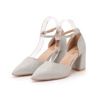 Lace Ladies/レースレディース Lace Ladies サイドオープン ストラップ ポインテッド ラメ パンプス/507958625
