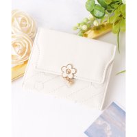 Lace Ladies/レースレディース Lace Ladies レザー調 フラワー デザイン 三つ折り 財布/507958646