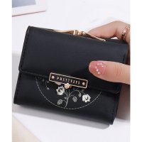 Lace Ladies/レースレディース Lace Ladies レザー調 コンパクト スクエア 花柄 三つ折り ウォレット/507958653