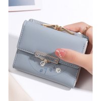 Lace Ladies/レースレディース Lace Ladies レザー調 コンパクト スクエア 花柄 三つ折り ウォレット/507958653