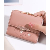 Lace Ladies/レースレディース Lace Ladies レザー調 コンパクト スクエア 花柄 三つ折り ウォレット/507958653