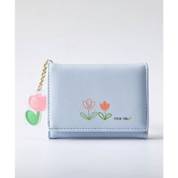 Lace Ladies/レースレディース Lace Ladies フラワー チャーム付き レザー調 三つ折り 財布/507958655