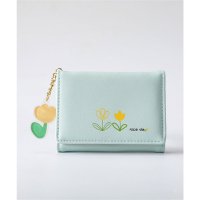 Lace Ladies/レースレディース Lace Ladies フラワー チャーム付き レザー調 三つ折り 財布/507958655