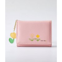 Lace Ladies/レースレディース Lace Ladies フラワー チャーム付き レザー調 三つ折り 財布/507958655