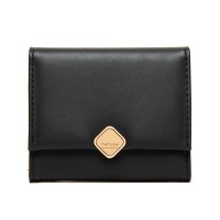 Lace Ladies/レースレディース Lace Ladies スクエア モチーフ付き レザー調 ベーシック 二つ折り 財布/507958658