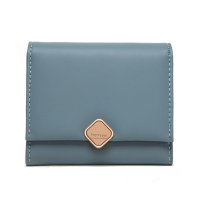 Lace Ladies/レースレディース Lace Ladies スクエア モチーフ付き レザー調 ベーシック 二つ折り 財布/507958658