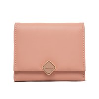 Lace Ladies/レースレディース Lace Ladies スクエア モチーフ付き レザー調 ベーシック 二つ折り 財布/507958658