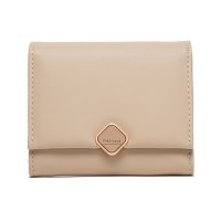 Lace Ladies/レースレディース Lace Ladies スクエア モチーフ付き レザー調 ベーシック 二つ折り 財布/507958658