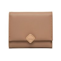 Lace Ladies/レースレディース Lace Ladies スクエア モチーフ付き レザー調 ベーシック 二つ折り 財布/507958658