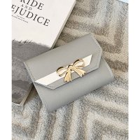 Lace Ladies/レースレディース Lace Ladies メタリック リボン付き レザー調 二つ折り 財布/507958659