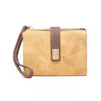 Lace Ladies/レースレディース Lace Ladies ストラップ付き スエード調 リーフ柄 二つ折り 財布/507958661