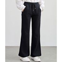 Lace Ladies/レースレディース Lace Ladies ソリッドカラー ハイウエスト あったか フレア イージーパンツ 裏起毛/507958740