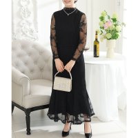 Lace Ladies/レースレディース Lace Ladies フラワー 総レース マーメイド ドレス ワンピース/507958770