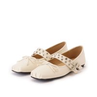 Lace Ladies/レースレディース Lace Ladies スクエアトゥ スタッズ ベルト フラット リボン パンプス/507958916