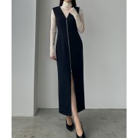 Louere/ルエレ Louere Louere フロントダブルジップIラインジャンパースカート/507959018