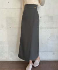 LAUIR/ラウアー LAUIR 金釦ハイウエストラップスカート/507959029
