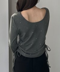 Louere/ルエレ Louere Louere ラインストーンドロストTシャツ/507959030