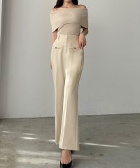 Louere/ルエレ Louere Louere ゴールドボタンフレアパンツ/507959031