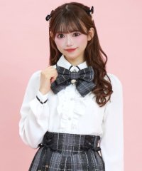 Secret Honey/シークレットハニー Secret Honey チェックリボン付ダブルフリルブラウス/507959076
