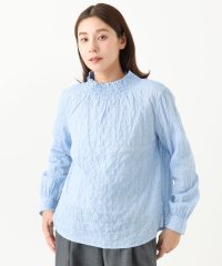 GIANNI LO GIUDICE/[洗える]シャーリングシャンブレープルオーバーブラウス/507961662