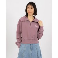 NERDY/ノルディ NERDY W'S SOUFFLE PIGMENT CROPPED SWEATSHIRT 　ソッフルピグメントクロップドスウェットシャツ（チャコール）/507875334