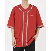 NERDY/ノルディ NERDY BASEBALL S/S TRACK TOP 　ベースボール 半袖 トラック トップ（レッド）/507881502