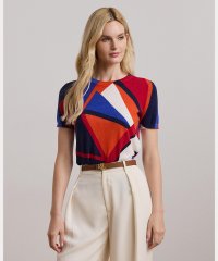 LAUREN RALPH LAUREN/プリント コットンブレンド ショートスリーブ セーター/507958012