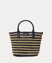 LAUREN RALPH LAUREN/ストライプド ストロー ミディアム Brie トート バッグ/507958025
