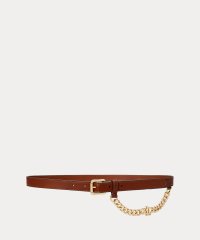 LAUREN RALPH LAUREN/ロゴチェーン レザー スキニー ベルト/507958030