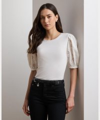 LAUREN RALPH LAUREN/アイレット ジャージー パフスリーブ Tシャツ/507958044