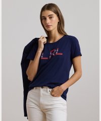 LAUREN RALPH LAUREN/ビーデッドロゴ コットン ジャージー Tシャツ/507958046