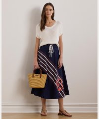 LAUREN RALPH LAUREN/ローププリント ツイル レースアップ ミディ スカート/507958050