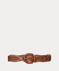 LAUREN RALPH LAUREN/ブレーデッド レザー ワイド ベルト/507958054
