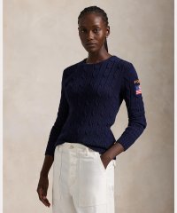 POLO RALPH LAUREN/フラッグパッチ ケーブルニット コットン セーター/507958156