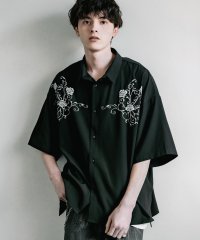Rocky Monroe/ロッキーモンロー Rocky Monroe 接触冷感 ビッグシャツ 半袖 ストレッチ メンズ レディース 無地 とろみ 微光沢 シルバープリント 発泡プリント /507963404