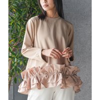 mili an deni/ミリアンデニ mili an deni 裾異素材フリルプルオーバー/507963500