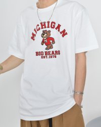 MODISH GAZE/モディッシュガゼ MODISH GAZE MICHIGANクマプリントTシャツ/507963565