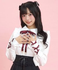 Secret Honey/シークレットハニー Secret Honey カフス3連リボンヨークフリルブラウス/507963677