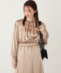 SHIPS Colors WOMEN/SHIPS Colors:〈手洗い可能〉サテン ハイネック タック ブラウス/507964223