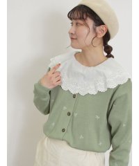 Samansa Mos2/リボン刺繍カーディガン/507964377