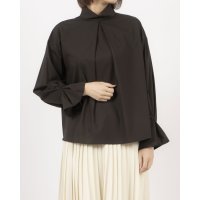 トーナル TONAL ハイネックフロントタックブラウス