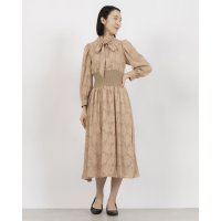 TONAL/トーナル TONAL ジャガードボウタイウエストリブワンピース/507964911